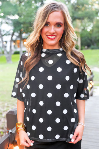 The After Dark Dot Mesh Tee