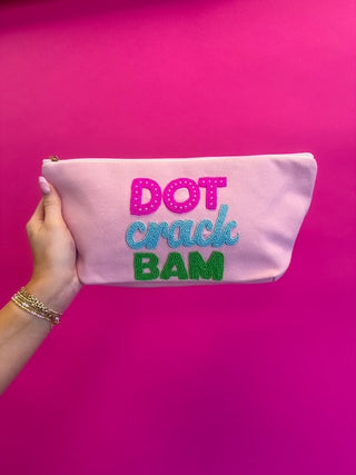 Dot, Crack, Bam Mahjong Tile Bag - Pink
