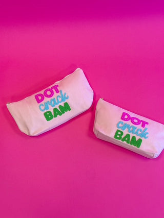 Dot, Crack, Bam Mahjong Tile Bag - Pink