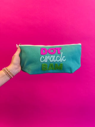 Dot, Crack, Bam Mahjong Tile Bag - Blue