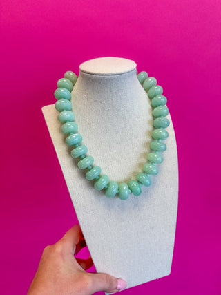Circle Bauble Ball Necklace - Mint