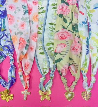 Spring Scarf Necklace - Florals