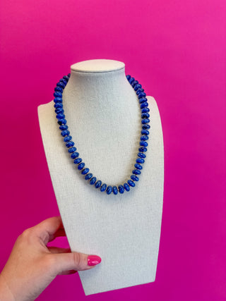 Layering Bead Necklace - Navy