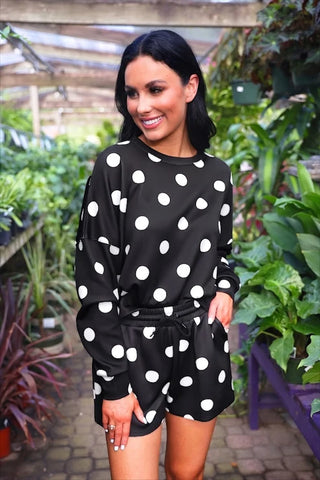 Luna Luxe Pullover Set-Black & White