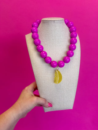 Summer Fruit Necklace - Lemon