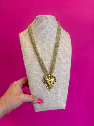 Summer Nude Charm Necklace - Heart