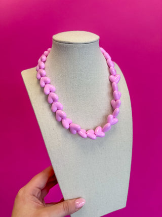 Heart Necklace - Pink