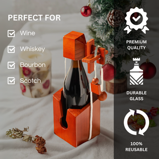 Wine Bottle Puzzle Game 3d Wooden Wine Bottle Holder Challenging Solve The Puzzle Lock Games For Adu