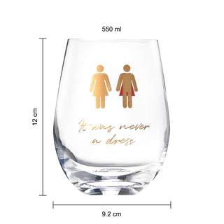 It Was Never A Dress It Was Always A Cape Wine Glass Gift For Mom Women Wife Girlfriend Empowering F