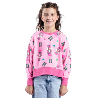 Crackin’ Christmas Pink Sweatshirt - Kids