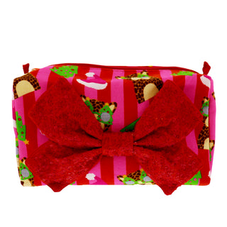 Jolly Jungle Bow Zipper Pouch