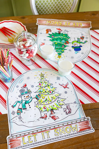 Die-cut Snow Globe Coloring Placemat