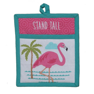 Flamingo Stand Tall Kitchen Pocket Mitt