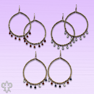 Gold seed bead with sunburst bead earring, last call
