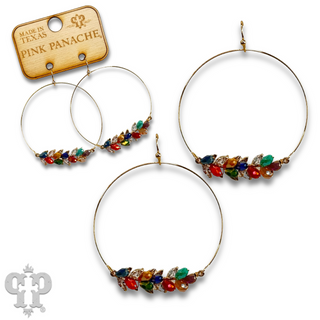 Bottle bead circle earring, last call