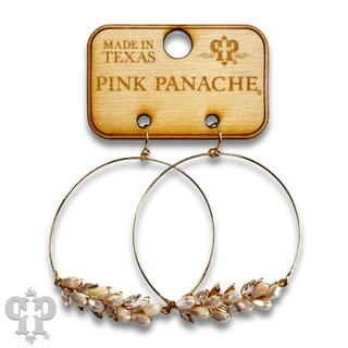 Bottle bead circle earring, last call