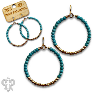 Round bead circle earring, last call