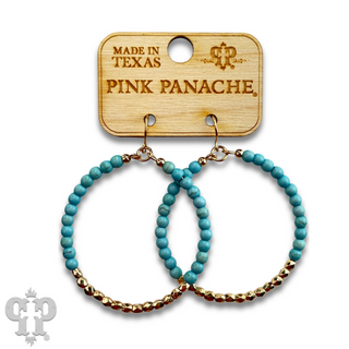 Round bead circle earring, last call