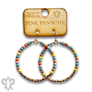 Round bead circle earring, last call