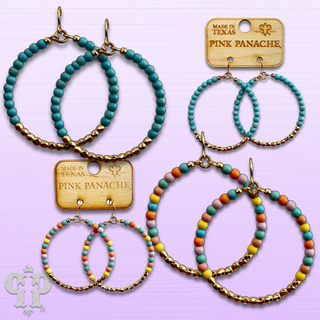 Round bead circle earring, last call