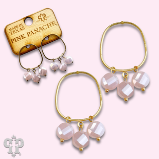 Coin bead charm earring, last call