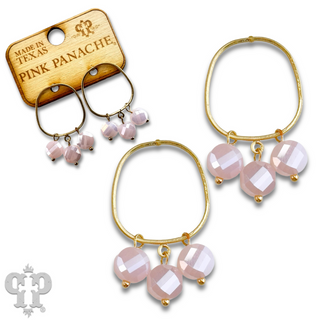 Coin bead charm earring, last call