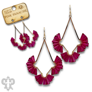 Teardrop earring with fluted beads - Last Call