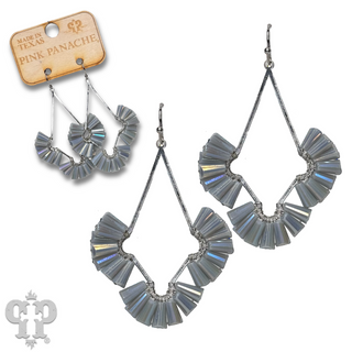 Teardrop earring with fluted beads - Last Call