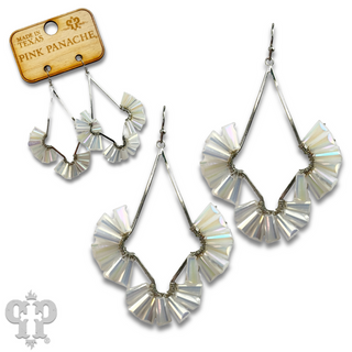 Teardrop earring with fluted beads - Last Call