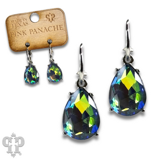 Rhinestone teardrop mini hoop earring - LC