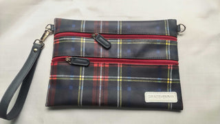 Evergreen Plaid Double Zipper Versi Bag
