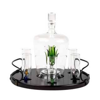 Tequila Decanter Tequila Glasses Set With Agave Decanter And 6 Agave Shot Glass With Stand Perfect F