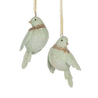 Frosted Sage Feathered Friends Ornament