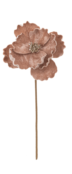 Christmas Poppy Blossom Pick