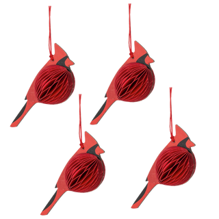 Winter Cardinal Paper Ornament Collection