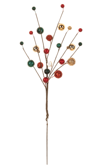 Holiday Jewel Ball Spray Pick