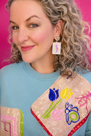 Mahjong Earrings - Bird Bam
