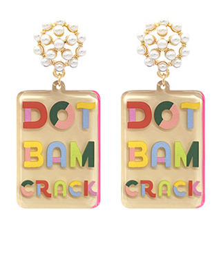 Mahjong Earrings - Dot, Bam, Crack