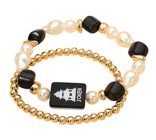 Mahjong Pearl Stackable Bracelet - Joker