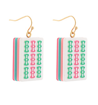 Mahjong Tile Earrings - Bam
