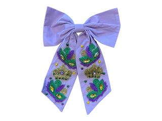 Mardi Gras Bow - Mask and Crowns