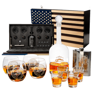 Marine Big Box Wall Decor Murphy With Decanter 4 Whiskey Glasses 4 Shot Glasses Marine Flask Marine