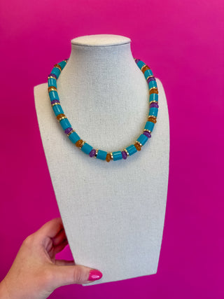 Mix Bead Necklace - Turquoise
