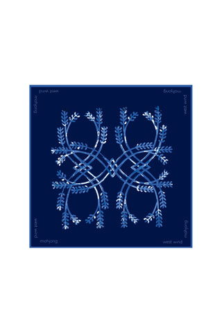 Mahjong Tile Mat - Navy