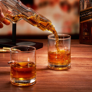 Pistol Whiskey Decanter Set 7 7 Oz With Two 10 5 Oz Glasses Premium Barware Gift