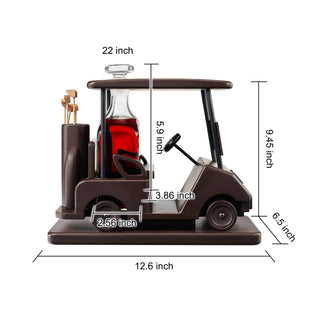 Golf Decanter Whiskey Decanter Brown Mahogany Wood Golf Gifts For Both Men Women Gol
