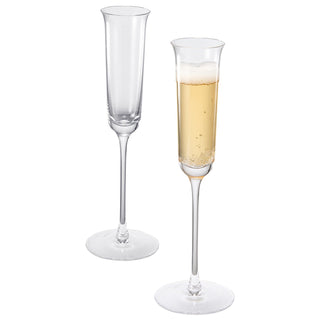 Vintage Crystal Champaign Flute Glasses Set Of 2 Clear Radiance Hand Blown Crystal Champagne Glasses