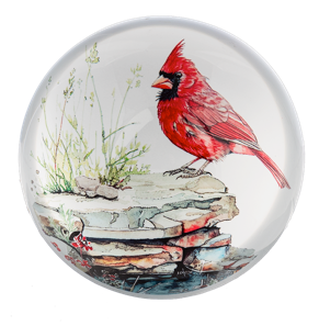 Printed Cardinal Paperweight - Assorted Ganz