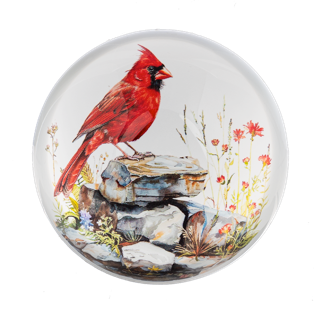 Printed Cardinal Paperweight - Assorted Ganz