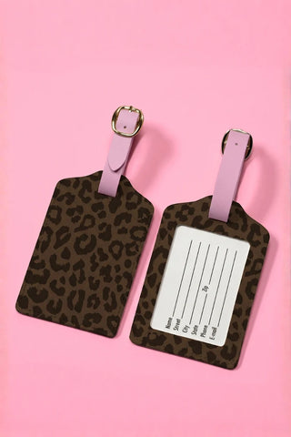 Jet Set Luggage Tag - Coco Leopard Jess Lea